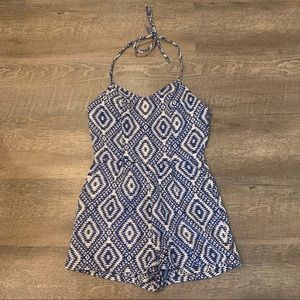 Jack by bb Dakota blue and white romper
